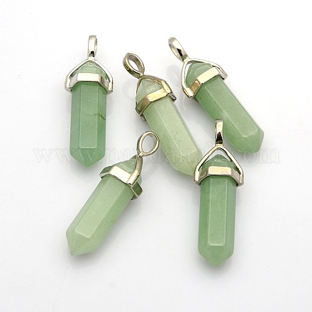 Natural Bullet Gemstone Double Terminated Pointed Pendants G-N0122-08-1