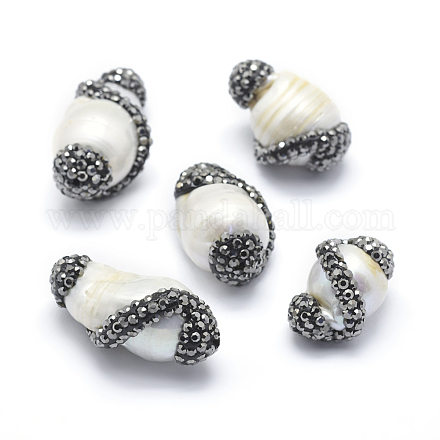 Perlas naturales abalorios de agua dulce cultivadas RB-A062-033A-1