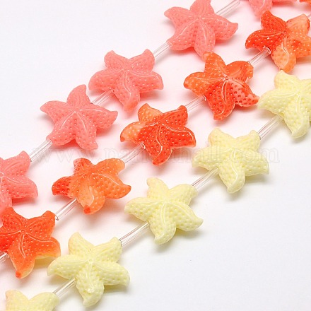 Synthetic Coral Beads Strands CORA-L021-C-M-1