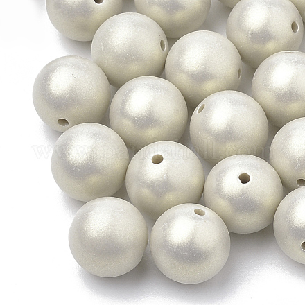 Spray Painted Style Acrylic Beads MACR-T010-18mm-04-1