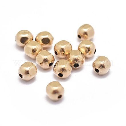 Yellow Gold Filled Beads KK-L183-035A-1