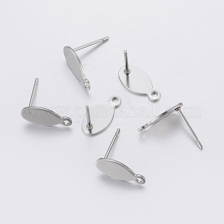 304 Stainless Steel Stud Earring Findings STAS-P198-29-1