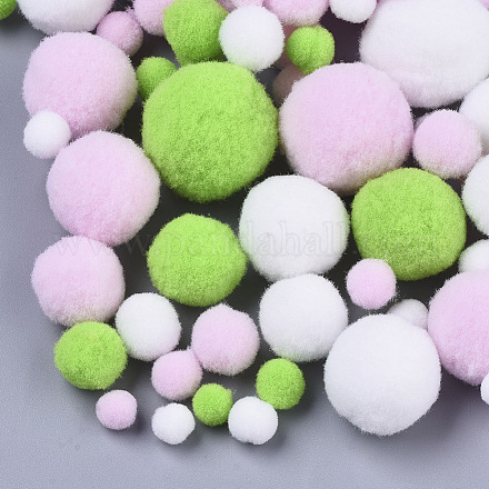 DIY Doll Craft Polyester High-elastic Pom Pom Ball AJEW-R093-01-C09-1