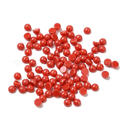 Synthetic Coral Dome/Half Round Cabochons G-G037-01B-02-1