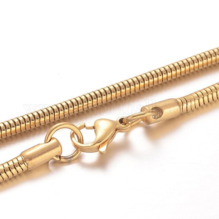 Collares de cadena de serpiente de 304 acero inoxidable NJEW-F195-10B-G-1