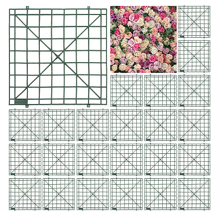 Пластиковые искусственные цветочные ряды на свадьбу AJEW-WH0332-75-1