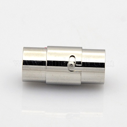 Column 304 Stainless Steel Locking Tube Magnetic Clasps STAS-N014-25-4mm-1