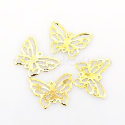 Eisen Schmetterling Filigrane Tischlerei Verbinder X-KK-O015-19-1