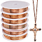 SUNNYCLUE 58M Copper Wire 0.3/0.4/0.5/0.6/0.8/1mm Beading Wire Craft Wire Copper Bead Wires Soft Copper Wires Crafting Wire Metal Wire for Jewelry Making Wire Wrapping Beading Sculpting Modeling