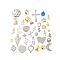 Stainless Steel Pendants & Connector Charms, Mixed Shapes, Mixed Color, 7~30x8~20x0.8~4mm, Hole: 1.2~4x1.2~3.5mm