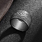 304 Stainless Steel Totem Finger Rings for Men, Antique Silver, 13mm, US Size 12 1/4(21.5mm)