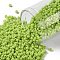 TOHO Round Seed Beads, Japanese Seed Beads, (44F) Opaque Frost Sour Apple, 11/0, 2.2mm, Hole: 0.8mm, about 5555pcs/50g