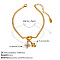 304 Stainless Steel Crystal Rhinestone Knot Charm Bracelets for Women, Golden, Flower, 7.09 inch(18cm)