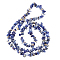 3 Strand Natural Sodalite Beads Strands, Chip, 5~8mm, Hole: 1mm, about 33 inch(84cm)