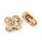 Brass Beads, Cadmium Free & Lead Free, Flower, Real 24K Gold Plated, 8x8.5x3.5mm, Hole: 2mm