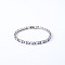 Brass Micro Pave Cubic Zirconia Slider Bracelets for Woman, Square, Thistle, Inner Diameter: 6-3/4 inch(17cm)