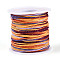 50M Braided Polyester Cord, with PET Plastic, for Jewelry Making, Round, Sandy Brown, 1.2mm, about 54.68 Yards(50m)/Roll