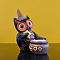 Resin Display Decoration, Owl, Midnight Blue, 110x60x120mm