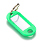 Plastic Badge Holders with Iron Rings, Tag Card Holder, Oval, Lawn Green, 50.5x22x2.5mm, Hole: 7mm