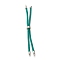 Nylon Twisted Cord Bracelet, with Brass Cord End, for Slider Bracelet Making, Light Sea Green, 9 inch(22.8cm), Hole: 2.8mm, Single Chain Length: about 11.4cm