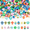Easter Themes Handmade Polymer Clay Beads, Mixed Color, 9~12x4.5~10x4~5mm, Hole: 1.2~1.8mm, 200pcs/set