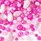 100G Opaque Acrylic Beads, Mixed Shapes, Pearl Pink, 8~28x8~17.5x10~18mm, Hole: 2mm