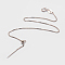 925 Sterling Silver Bracelet Making, with Spring Ring Clasps, with 925 Stamp, Rose Gold, 7-5/8 inch(194mm)x1mm, Hole: 1mm, Pin: 0.8mm