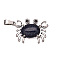 Synthetic Blue Goldstone Pendants, Crab, 20mm