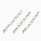 Tarnish Resistant 304 Stainless Steel Chain Extender, Teardrop, Stainless Steel Color, 56x4mm, Teardrop,: 7x3mm