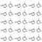UNICRAFTALE 30Pcs Spring Ring Clasps 6mm Stainless Steel Round Spring Clasps Metal Necklace Bracelet Spring Closures Smooth Clasps Findings for Jewelry Making Accessories Hole 1.6mm