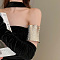 Alloy Upper Arm Open Cuff Bangles, Armband Bangles, Platinum, 2-1/2 inch(6.5cm)