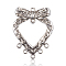 Alloy Chandelier Components, Bowknot, Tibetan Style, Antique Silver, 38x29x2.5mm, Hole: 1.5mm
