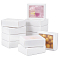 Cardboard Drawer Gift Storage Boxes with Clear Cover, Rectangle, White, Finished Product: 12.8x10.8x4.2cm