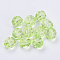 Transparent Acrylic Beads, Faceted, Round, Lawn Green, 6x5.5mm, Hole: 1.7~1.8mm, about 4200pcs/500g