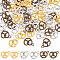 60Pcs 3 Colors Zinc Alloy Pendants, Pretzel, Mixed Color, 17~18x12~13mm, Hole: 2mm