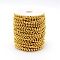 ABS Plastic Ball Chains, with Spool, Round, Gold, 6mm, about 30m/roll