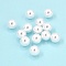 Plastic Imitation Pearl Beads, Round, Half Hole, White, 10mm, Hole: 1.4mm
