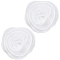 Flower Polyester Multi-strand Brooches, White, 150mm