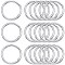 1 Box 20Pcs 40mm Round Carabiner Clip Snap Silver Spring O Rings Clasp Metal Alloy Keychain Key Ring Mini Clips Buckle Trigger Hook for Purse Strap Bag Handbag Keys Crafts Jewelry Supplies