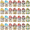 28Pcs 7 Styles Printed Alloy Enamel Pendants, Carton Dog & Cat with Cap Charms, Mixed Color, 22.5x14x2.5mm, Hole: 1.6mm, 4pcs/style