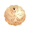 Brass Bead Caps, Flower, Golden, 24.5x5mm, Hole: 1mm