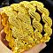 4Pcs Brass Alloy Bangles for Women, Real 24K Gold Plated, Inner Diameter: 2-3/8 inch(6cm)
