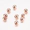 Iron Spacer Beads, Round, Rose Gold, 2mm, Hole: 1mm
