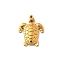 304 Stainless Steel Pendants, Ion Plating(IP), Ocean Theme, Real 18K Gold Plated, Turtle, 20.5x16x2.5mm, Hole: 2.5mm
