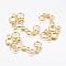 Alloy Cabochon Connector Settings, Lead Free & Cadmium Free & Nickel Free, Flat Round, Golden, 57x38.5x2mm