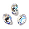K9 Glass, Imitation Czech Rhinestone, Oval, Moonlight, 10x8x3.5mm