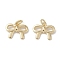 Brass Charms, Bowknot Charms, Real 18K Gold Plated, 9.5x11.5x2.5mm, Hole: 2mm