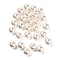 Shell Pearl Beads, Half Drilled Beads, Polished, Round, White, 16mm, Hole: 1.5mm