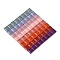 8 Colors 20Pcs Transparent Glass Cabochon, Square, Mixed Color, 9.8x9.8x4mm
