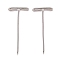 Non-Tarnish Nickel Plated Steel T Pins for Blocking Knitting, Modelling, Wig Making and Crafts, Stainless Steel Color, 27x11x1mm, Hole: 1x10mm, 200pcs/box